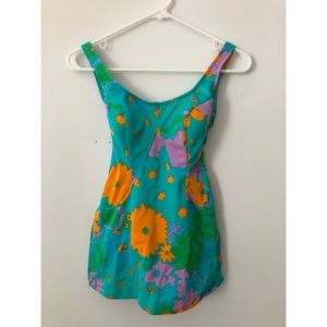 Vintage Floral Swim Suit